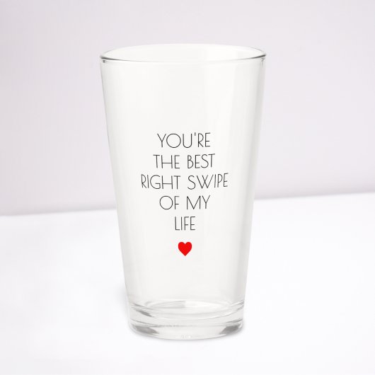 あなたは最高の私の人生の右スワイプ タンブラーグラス