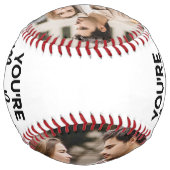 あなたは最高の、私のキャッチカップル2枚の写真 ソフトボール (裏面)