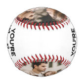 あなたは最高の、私のキャッチカップル2枚の写真 野球ボール (裏面)