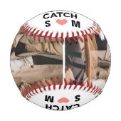 あなたは最高の、私のキャッチカップル2枚の写真 野球ボール (正面)