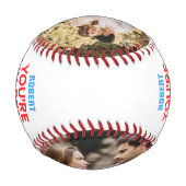 あなたは最高の、2人の夫婦の名前をキャッチ 野球ボール (裏面)