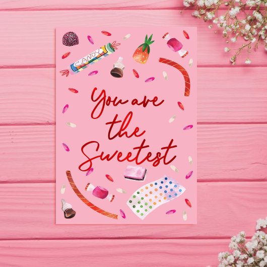 あなたは最高のlレッド&ピンクバレンタイン シーズンカード