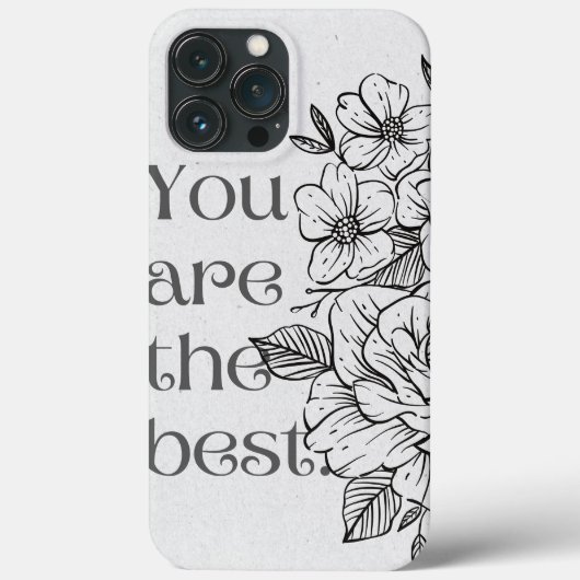 「あなたは最高」フラワー名言iPhone 13 Pro Max Case-Mate iPhoneケース (裏面)