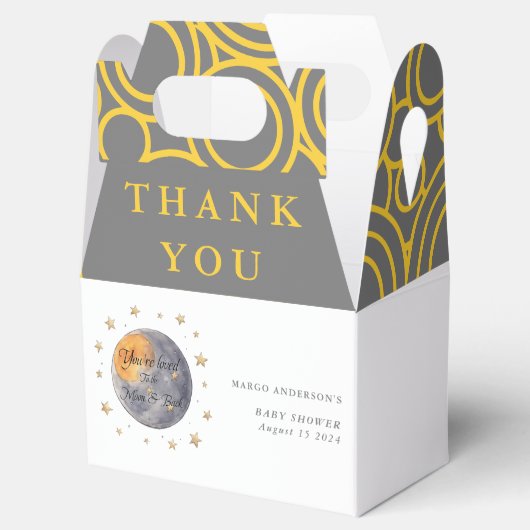 あなたは月の星に愛されている赤ちゃんシャワー フェイバーボックス (オープン)