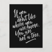 あなたは木ではない – カー感動的ド ポストカード (正面)