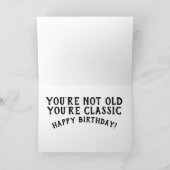 あなたは未古のあなたはのクラシック自動車誕生日 カード (内部)