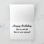 あなたは未古,あなたはつる植物熟成誕生日 カード (内部)