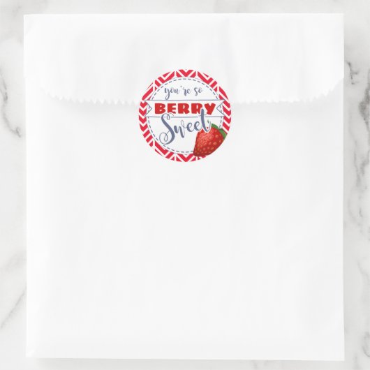 あなたは本当にベリー甘いバレンタインのクラスのギフト ラウンドシール (バッグ)
