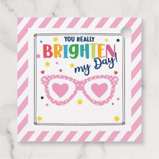 あなたは本当に私の日を明るくする"バレンタインギフトラベル フェイバータグ (裏面)