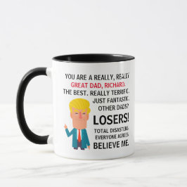 あなたは本当に素晴らしいパパ トランプの面白い画像に名前を入れられます マグカップ