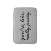 あなたは本当に素朴なシックかわいらしなバーラップリネンのように バスマット (正面縦)