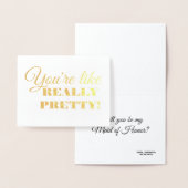 あなたは本当に花嫁かわいらしの女おもしろい性のように 箔カード (ディスプレー)