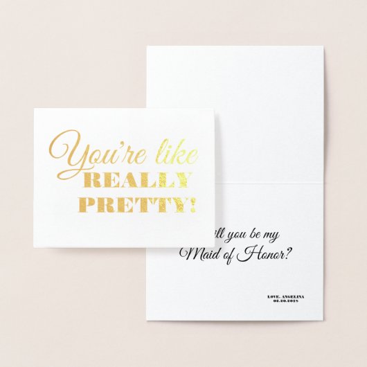 あなたは本当に花嫁かわいらしの女おもしろい性のように 箔カード (ディスプレー)