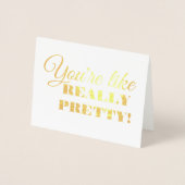 あなたは本当に花嫁かわいらしの女おもしろい性のように 箔カード (正面)