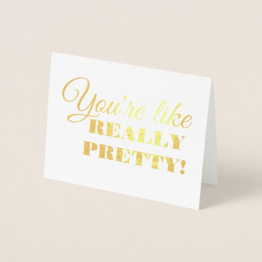 あなたは本当に花嫁かわいらしの女おもしろい性のように 箔カード (正面)