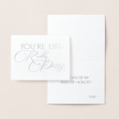 あなたは本当に花嫁かわいらしの女おもしろい性のように 箔カード (ディスプレー)