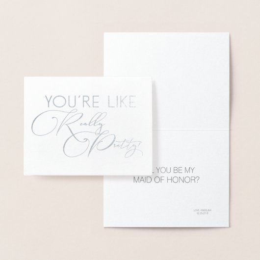 あなたは本当に花嫁かわいらしの女おもしろい性のように 箔カード (ディスプレー)