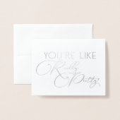 あなたは本当に花嫁かわいらしの女おもしろい性のように 箔カード (封筒付き正面)