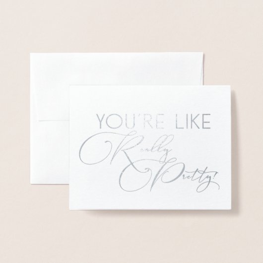 あなたは本当に花嫁かわいらしの女おもしろい性のように 箔カード (封筒付き正面)