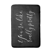 あなたは本当に黒モダン色のように バスマット (正面縦)