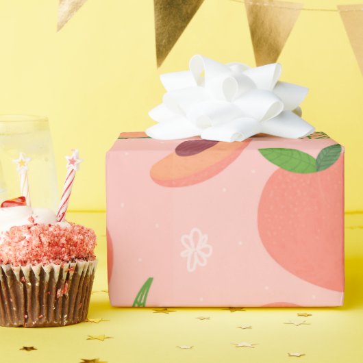 あなたは桃 ラッピングペーパー (誕生日パーティー)