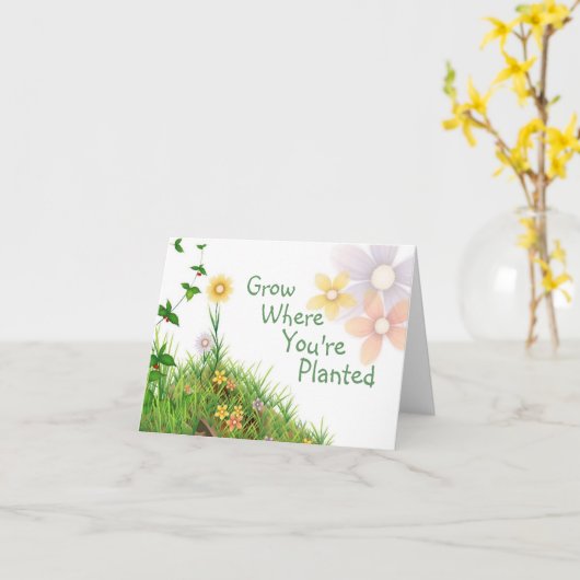 あなたは植えられたカードの所で育つ カード (黄色い花)