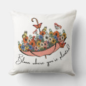 あなたは植えられた開花 クッション (正面)