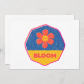 あなたは植えられた「開花」の場所！ 招待状 (正面/裏面)