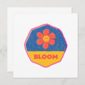 あなたは植えられた「開花」の場所！ 招待状 (正面/裏面)