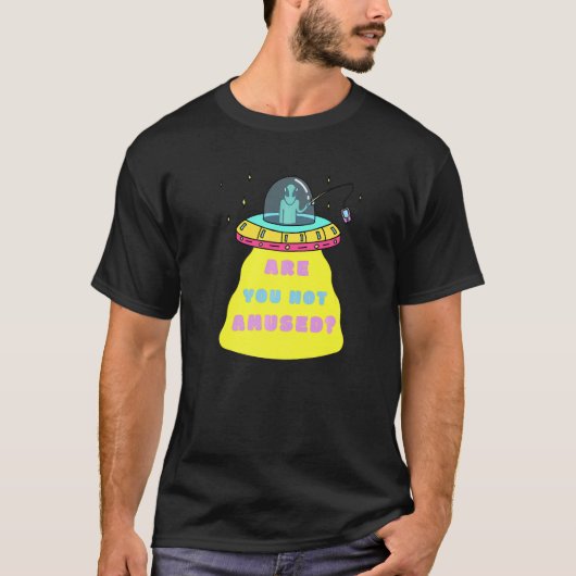 あなたは楽しいエイリアンSci Fi UFOダングリングフォン Tシャツ (正面)