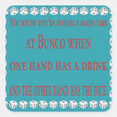 あなたは楽しい時間を過ごしている事を知っている スクエアシール (正面)