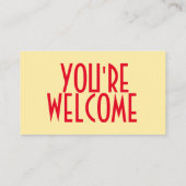 あなたは歓迎された名刺 名刺 (裏面)