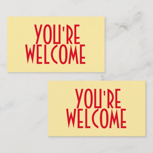 あなたは歓迎された名刺 名刺 (正面/裏面)