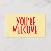 あなたは歓迎された名刺 名刺 (正面)