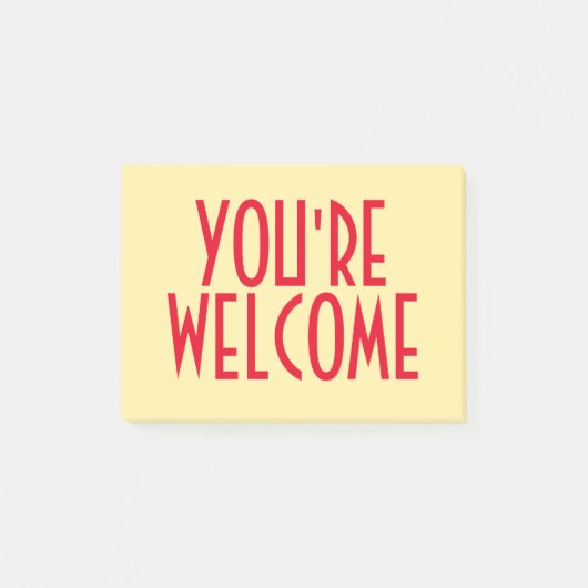 あなたは歓迎された後it®ノート ポストイット (正面)