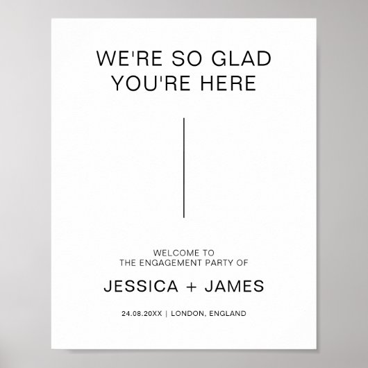 あなたは歓迎されモダンて結婚嬉しい ポスター (正面)