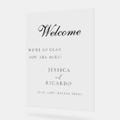 あなたは歓迎のサイン結婚が来て嬉しい アクリルサイン (傾斜)