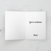 あなたは歓迎ピンク色の花 シーズンカード (内部)