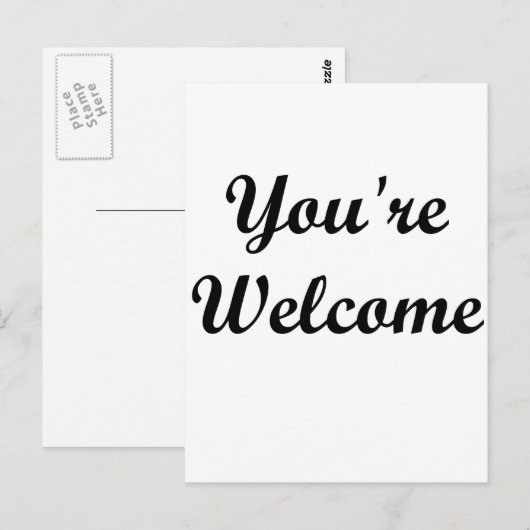 あなたは歓迎 ポストカード (正面/裏面)