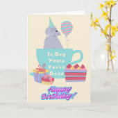 あなたは死んだ犬の年で,おもしろい誕生日 カード (黄色い花)