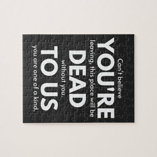 あなたは死んで、同僚も遠くに行おもしろいく ジグソーパズル (横)