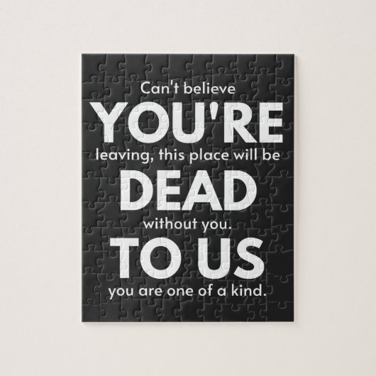 あなたは死んで、同僚も遠くに行おもしろいく ジグソーパズル (縦)