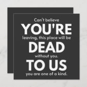 あなたは死んで、同僚も遠くに行おもしろいく 招待状 (正面/裏面)