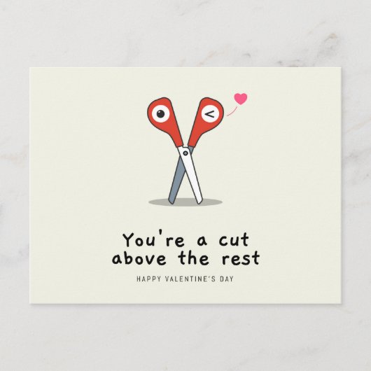あなたは残りの上の切り傷 | Happy Valentines Day シーズンポストカード (正面)
