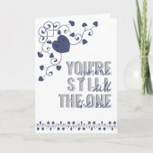 あなたは残り1つのタイポグラフィハートバレンタイン シーズンカード (正面)