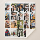 あなたは残り1つの20ポートレート写真コラージュ シェルパブランケット (正面)