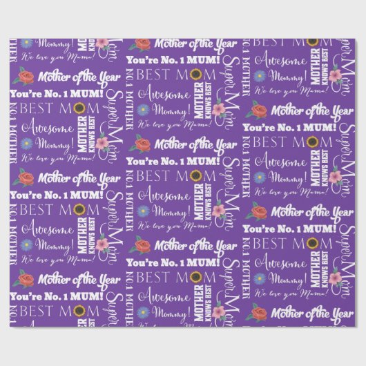 あなたは母の日第1お母さんのベストのお母さん ラッピングペーパー (フラット)