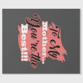 あなたは母親には |母への贈り物 ラッピングペーパー (フラット)