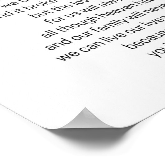 あなたは母親のためのより良い場所の記念詩で ポスター (角)