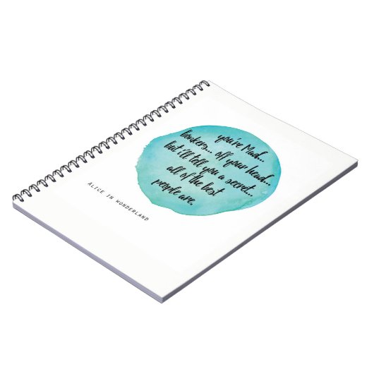 あなたは気違いの狂う、不思議の国のノートのアリス ノートブック (左側)